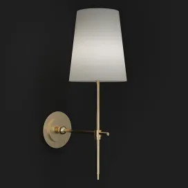 Adams wall sconce with linen shade